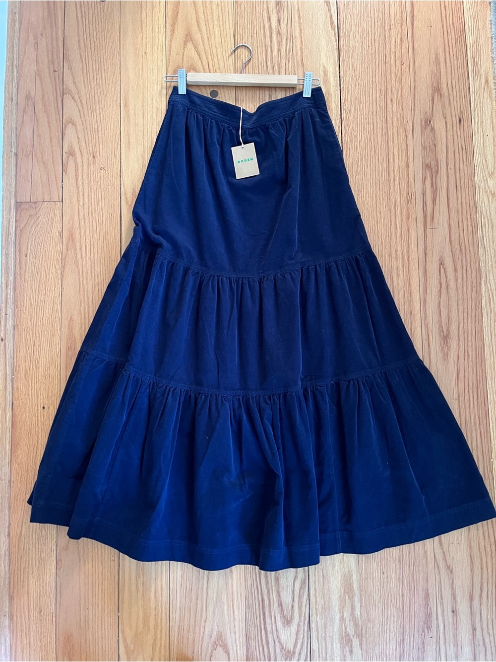 Women's Biden Tiered Viv Maxi Skirt - Navy